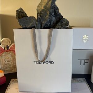 Tom Ford Grey Gift Bag with Black Tissue